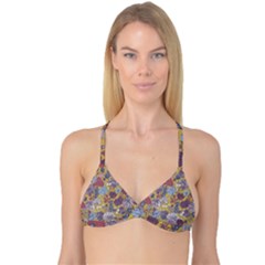 Floral-seamless-pattern-with-flowers-vintage-background-colorful-illustration Reversible Tri Bikini Top by uniart180623