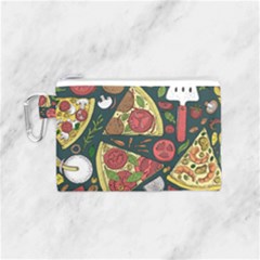 Vector-seamless-pizza-slice-pattern-hand-drawn-pizza-illustration-great-pizzeria-menu-background Canvas Cosmetic Bag (small) by uniart180623