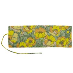 Seamless-pattern-with-graphic-spring-flowers Roll Up Canvas Pencil Holder (m) by uniart180623