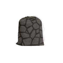 Cartoon-gray-stone-seamless-background-texture-pattern Drawstring Pouch (small) by uniart180623