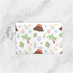 Cute-palm-volcano-seamless-pattern Canvas Cosmetic Bag (small) by uniart180623