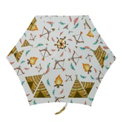 Cute-cartoon-native-american-seamless-pattern Mini Folding Umbrellas by uniart180623