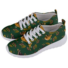 Cute-seamless-pattern-bird-with-berries-leaves Men s Lightweight Sports Shoes by uniart180623
