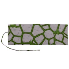 Cartoon-gray-stone-seamless-background-texture-pattern Green Roll Up Canvas Pencil Holder (m) by uniart180623