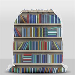 Bookshelf Drawstring Bag (small) by uniart180623