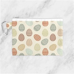 Seamless-pattern-colorful-easter-egg-flat-icons-painted-traditional-style Canvas Cosmetic Bag (medium) by uniart180623