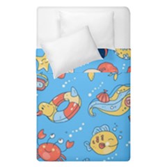 Hand-drawn-seamless-pattern-summer-time Duvet Cover Double Side (single Size) by uniart180623