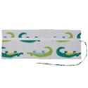 Cute-cartoon-alligator-kids-seamless-pattern-with-green-nahd-drawn-crocodiles Roll Up Canvas Pencil Holder (M) View2