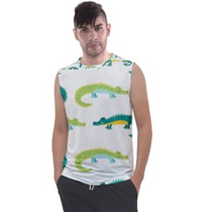 Cute-cartoon-alligator-kids-seamless-pattern-with-green-nahd-drawn-crocodiles Men s Regular Tank Top by uniart180623