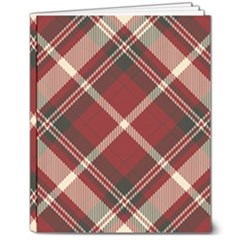 Tartan-scotland-seamless-plaid-pattern-vector-retro-background-fabric-vintage-check-color-square-geo 8  X 10  Softcover Notebook by uniart180623