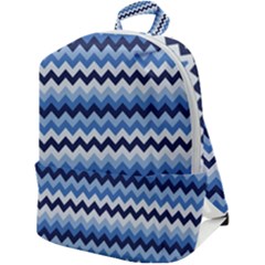 Zigzag-pattern-seamless-zig-zag-background-color Zip Up Backpack by uniart180623
