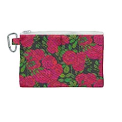 Seamless-pattern-with-colorful-bush-roses Canvas Cosmetic Bag (medium) by uniart180623