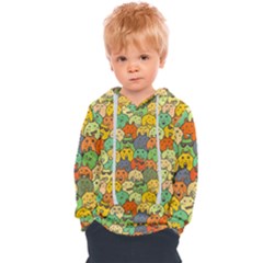 Seamless Pattern With Doodle Bunny Kids  Overhead Hoodie by uniart180623