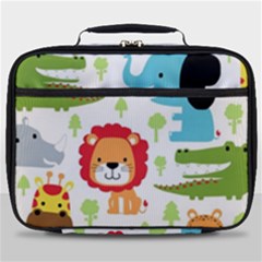 Seamless-pattern-vector-with-animals-cartoon Full Print Lunch Bag by uniart180623