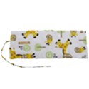 Vector-pattern-with-cute-giraffe-cartoon Roll Up Canvas Pencil Holder (S) View1