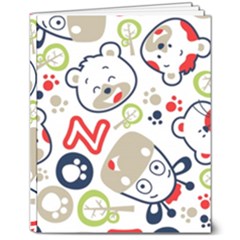 Animals-pattern 8  X 10  Hardcover Notebook by uniart180623