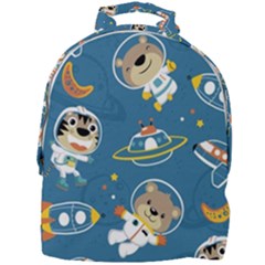 Seamless-pattern-funny-astronaut-outer-space-transportation Mini Full Print Backpack by uniart180623