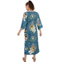 Seamless-pattern-funny-astronaut-outer-space-transportation Grecian Style  Maxi Dress View2