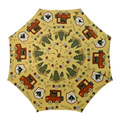 Seamless-pattern-funny-ranger-cartoon Golf Umbrellas by uniart180623