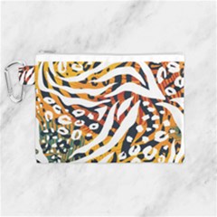 Abstract-geometric-seamless-pattern-with-animal-print Canvas Cosmetic Bag (medium) by uniart180623