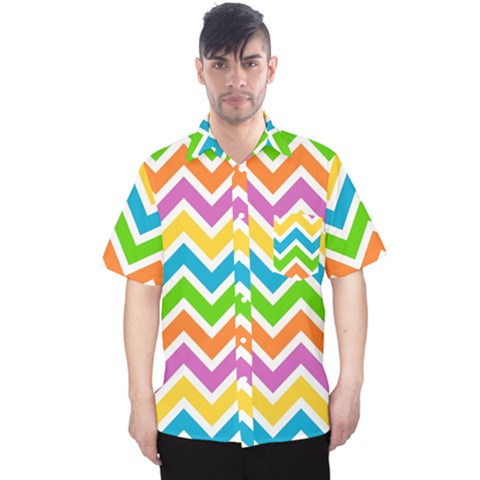 Chevron-pattern-design-texture Men s Hawaii Shirt by uniart180623