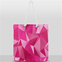 Pattern Halftone Geometric Full Print Rope Handle Tote (large) by uniart180623