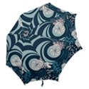 Flowers Pattern Floral Ocean Abstract Digital Art Hook Handle Umbrellas (Medium) View2