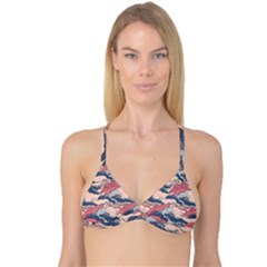 Waves Ocean Sea Water Pattern Rough Seas Reversible Tri Bikini Top by uniart180623