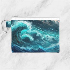 Thunderstorm Tsunami Tidal Wave Ocean Waves Sea Canvas Cosmetic Bag (medium) by uniart180623