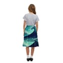 Ai Generated Waves Ocean Sea Tsunami Nautical Fantasy Kids  Ruffle Flared Wrap Midi Skirt View4