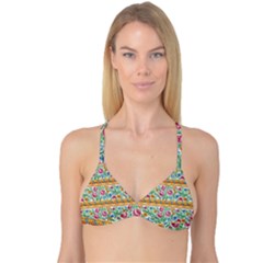 Flower Fabric Fabric Design Fabric Pattern Art Reversible Tri Bikini Top by uniart180623