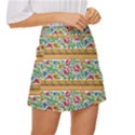 Flower Fabric Fabric Design Fabric Pattern Art Mini Front Wrap Skirt View3