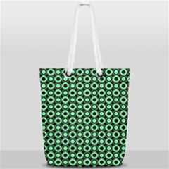 Mazipoodles Green Donuts Polka Dot Full Print Rope Handle Tote (small) by Mazipoodles