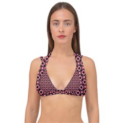 Mazipoodles Red Donuts Polka Dot  Double Strap Halter Bikini Top by Mazipoodles