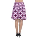 Mazipoodles Magenta White Donuts Polka Dot Chiffon Wrap Front Skirt View2