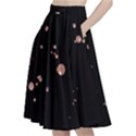 Abstract Rose Gold Glitter Background A-Line Full Circle Midi Skirt With Pocket View2