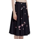 Abstract Rose Gold Glitter Background A-Line Full Circle Midi Skirt With Pocket View3