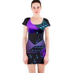 3d Ludo Game,gambling Short Sleeve Bodycon Dress by Bangk1t
