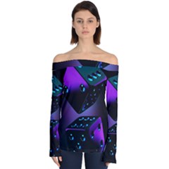 3d Ludo Game,gambling Off Shoulder Long Sleeve Top by Bangk1t