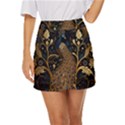 Peacock Plumage Bird Decorative Pattern Graceful Mini Front Wrap Skirt View1
