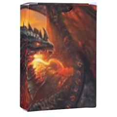 Dragon Art Fire Digital Fantasy Playing Cards Single Design (rectangle) With Custom Box by Celenk