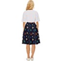 Blue background cute airplanes Classic Short Skirt View4