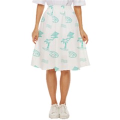 Summer Beach Seamless Pattern Classic Short Skirt by ConteMonfrey