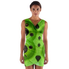 Abstract Geometric Modern Pattern Wrap Front Bodycon Dress by dflcprintsclothing