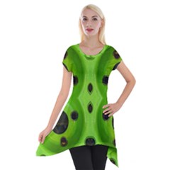 Abstract Geometric Modern Pattern Short Sleeve Side Drop Tunic by dflcprintsclothing