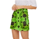 Abstract Geometric Modern Pattern Mini Front Wrap Skirt View2