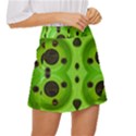 Abstract Geometric Modern Pattern Mini Front Wrap Skirt View3