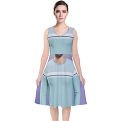 Img-20230610-wa0083 V-neck Midi Sleeveless Dress  by Yogistores