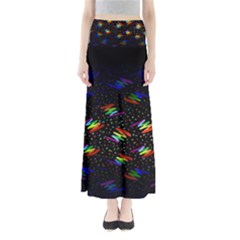 Rainbows Pixel Pattern Full Length Maxi Skirt by uniart180623