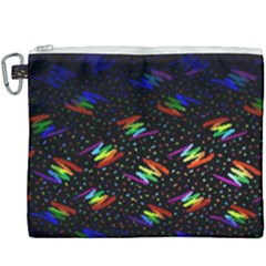 Rainbows Pixel Pattern Canvas Cosmetic Bag (xxxl) by uniart180623